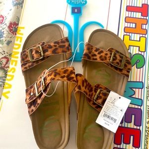 Animal print target sandal NWT